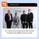 3C Coding School branding for the Egyptian edtech company's $3 million seed funding announcement.