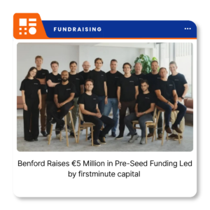 Benford logo representing the tech-native audit company following its €5 million pre-seed funding announcement.