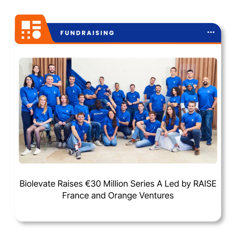 Biolevate logo representing the Paris-based life sciences AI company following its €30 million Series A funding announcement.