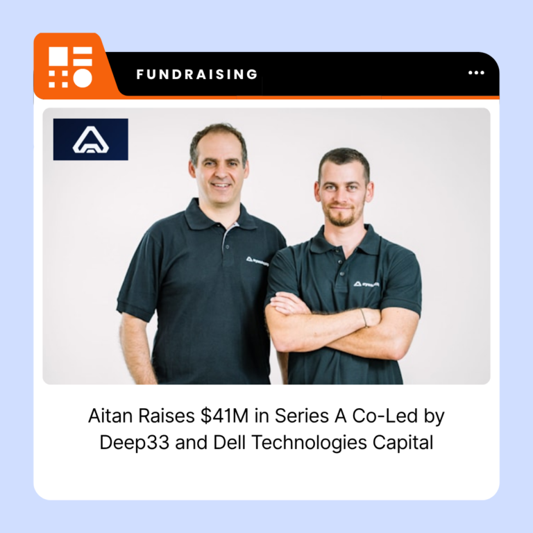 Aitan co-founders Udi Oster and Daniel Almog following the company’s $41 million Series A funding announcement.