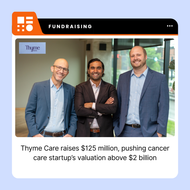 Thyme Care logo representing the US oncology care company following its Series E financing announcement.