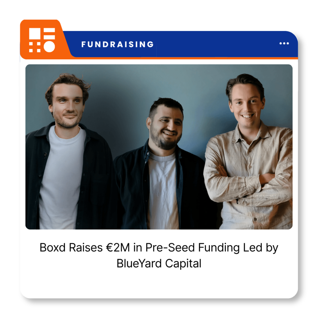 Boxd logo representing the Amsterdam-based developer infrastructure startup following its €2 million pre-seed funding announcement.