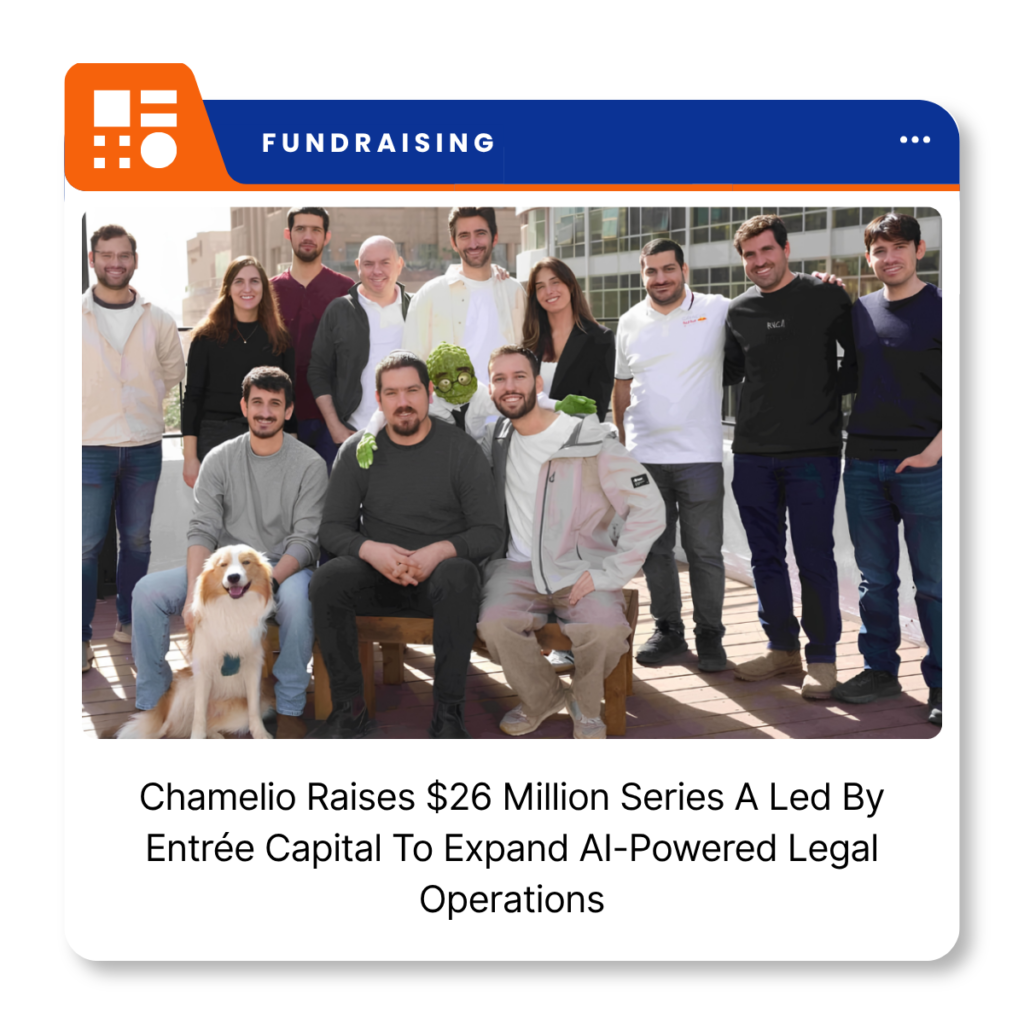 Chamelio legal intelligence platform for in-house legal teams following its $26 million Series A funding announcement.