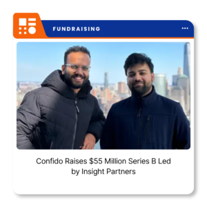 Confido logo representing the New York-based CPG software company following its $55 million Series B funding announcement.