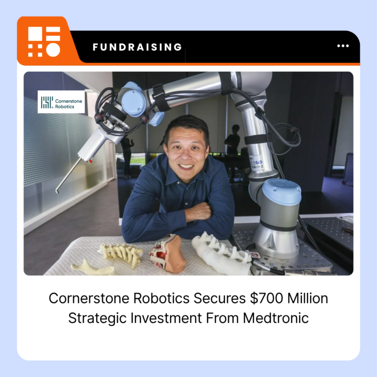 Cornerstone Robotics Sentire surgical system, the surgical robotics platform covered by its strategic partnership with Medtronic.