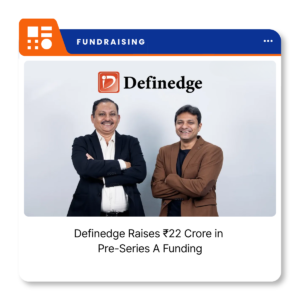 Definedge fintech and brokerage platform representing its ₹22 crore Pre-Series A fundraising announcement.