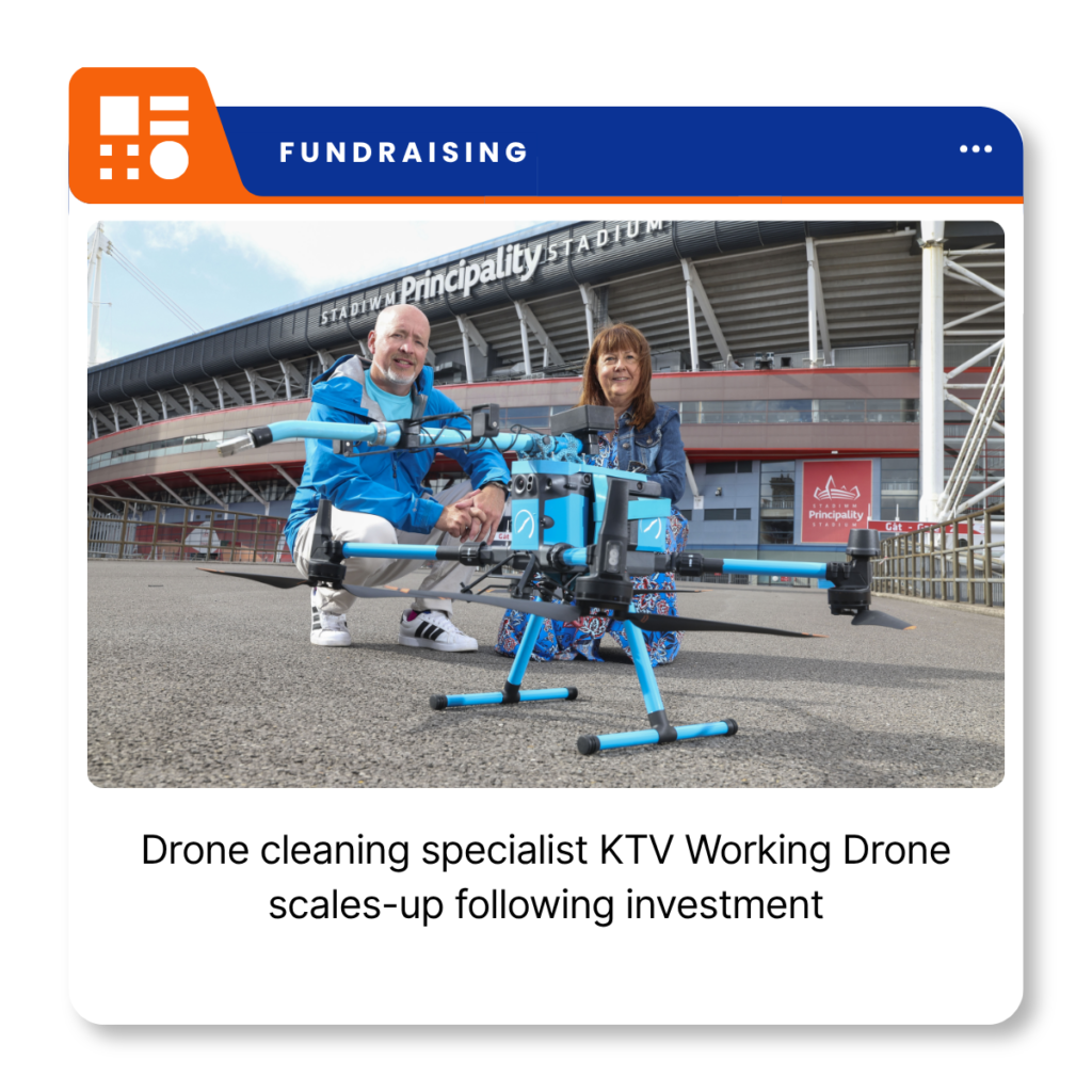 KTV Working Drone equipment used for commercial building cleaning and inspection in the UK.