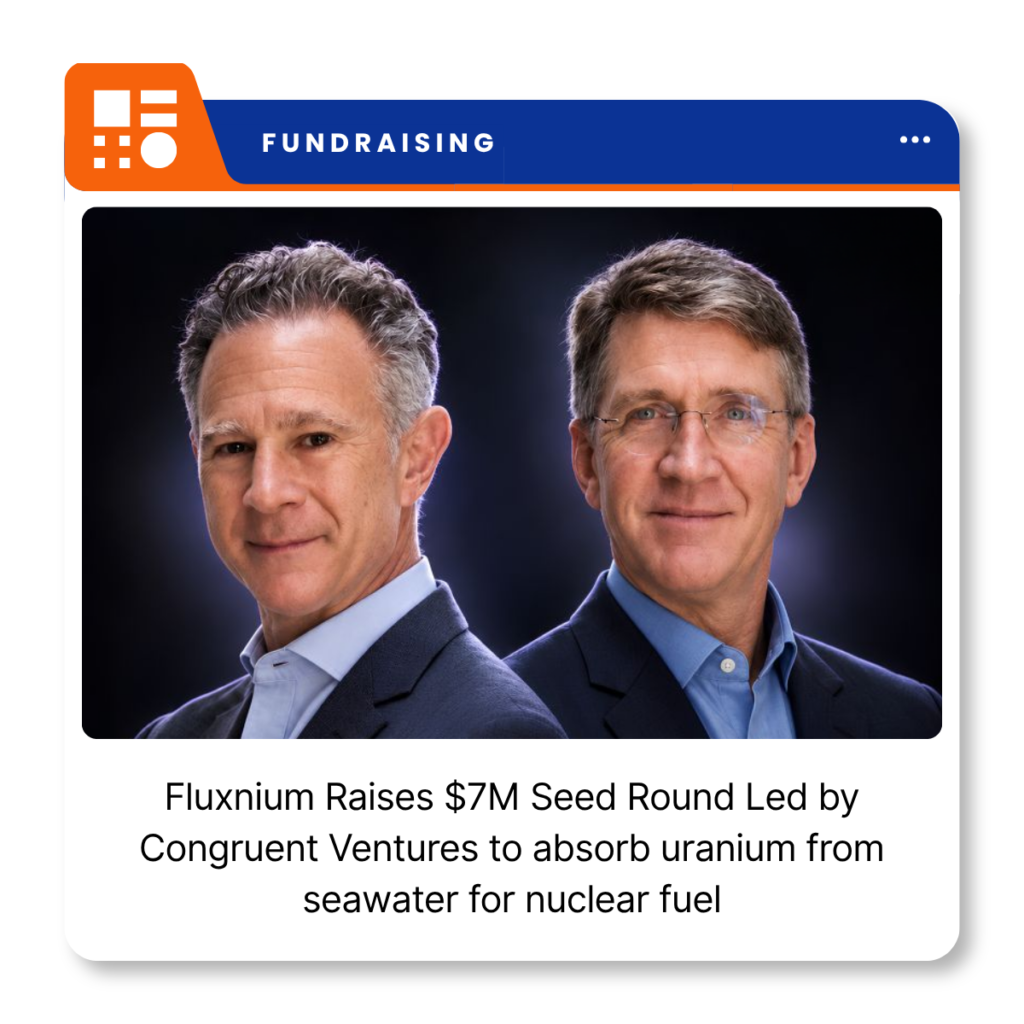 Fluxnium logo representing the US startup developing technology to recover uranium from seawater.