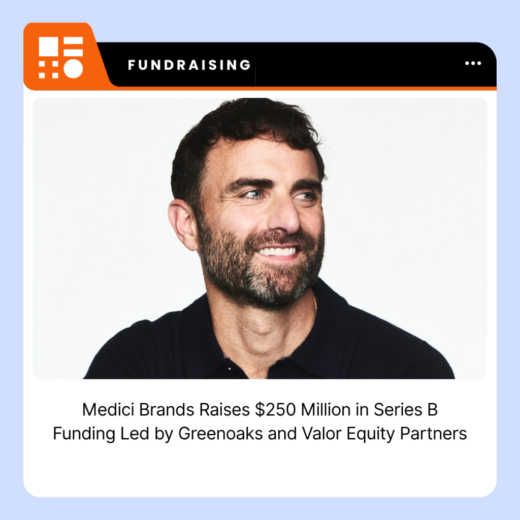 David Protein bars from Medici Brands, which raised $250 million in Series B funding.