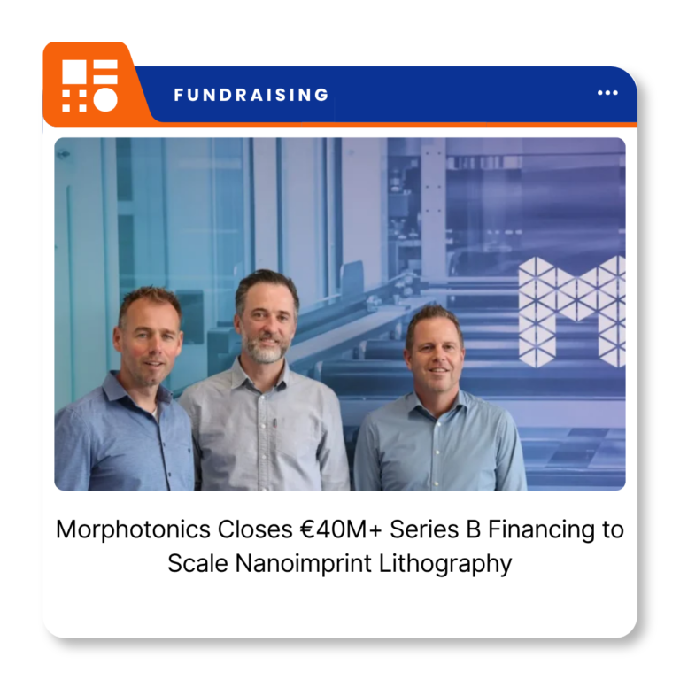 Morphotonics large-area nanoimprint lithography equipment used to manufacture optical components for AI glasses and AR waveguides.