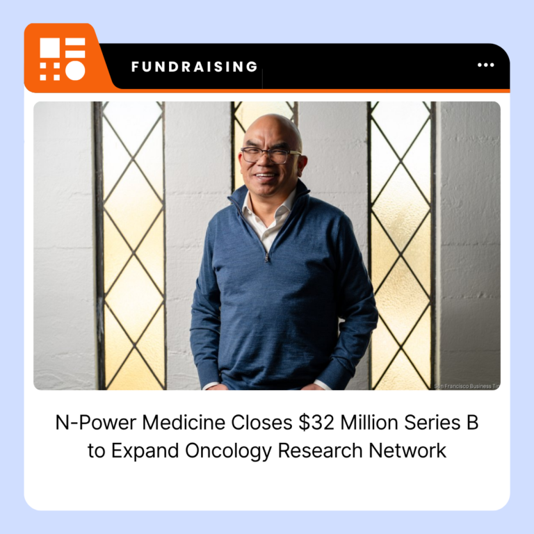 N-Power Medicine branding for the oncology clinical research company's $32 million Series B financing announcement.