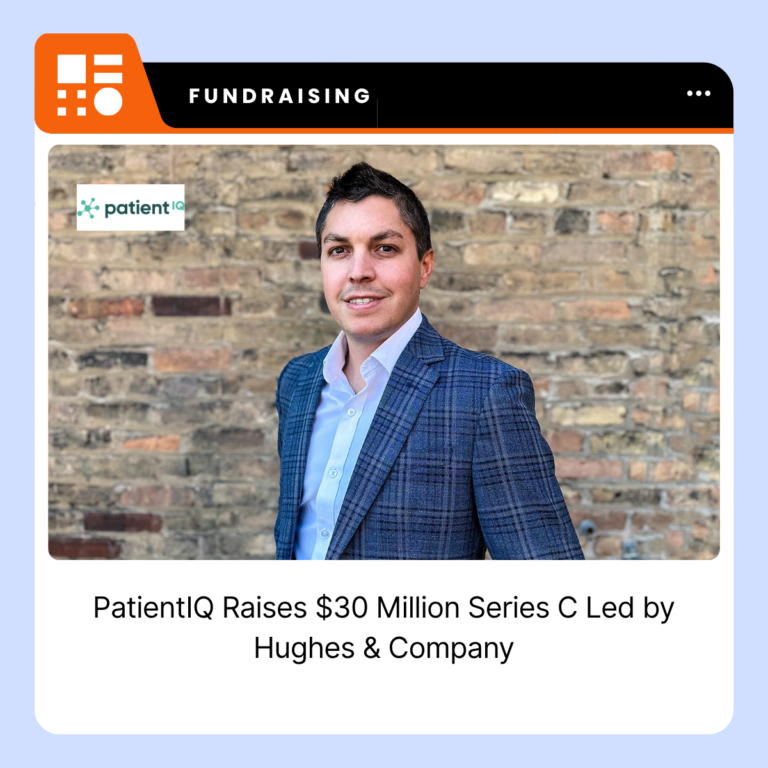PatientIQ branding for the company’s $30 million Series C funding announcement.