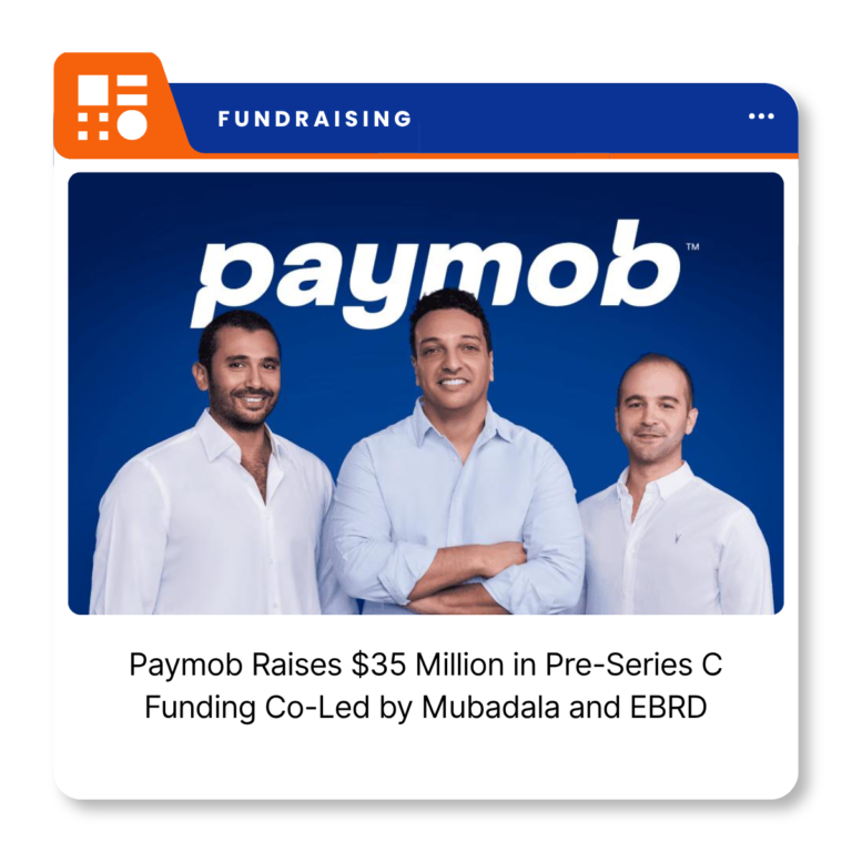 Paymob branding representing the Cairo-based fintech's $35 million Pre-Series C funding round.