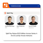 Split Pay branding for the US fintech company that raised $125 million across Series A and Series B rounds.