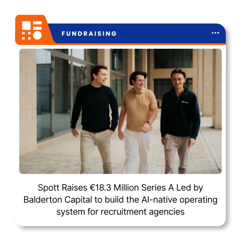 Spott team representing the Belgian recruitment software company following its Series A fundraising announcement.