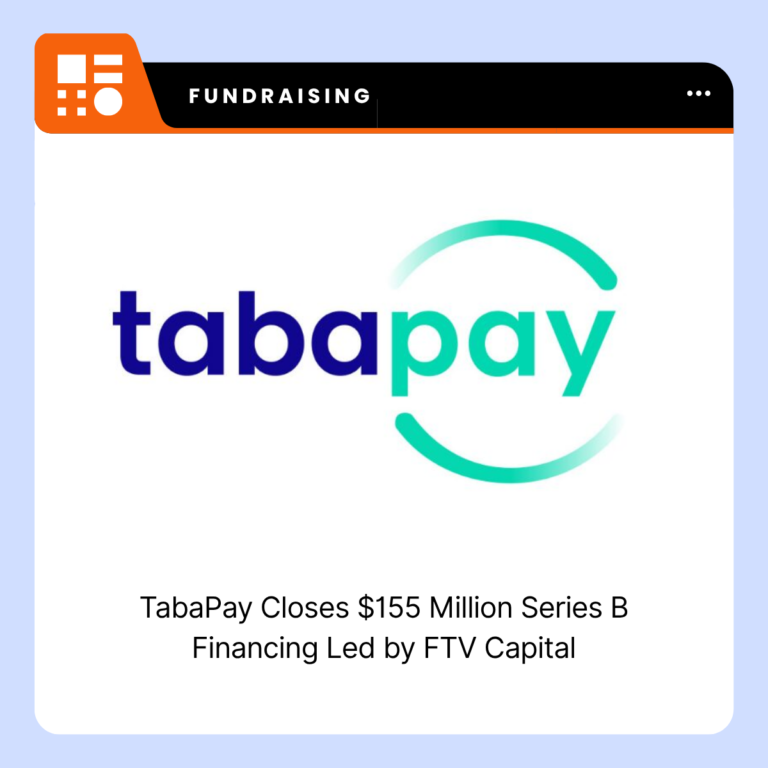 TabaPay logo representing the fintech company's $155 million Series B financing led by FTV Capital.