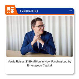 Verda logo representing the Helsinki-based AI cloud company following its $189 million funding announcement.