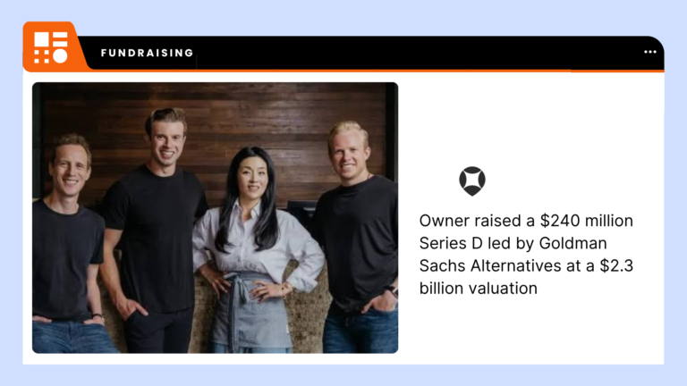 Blog  Owner raised a $240 million Series D led by Goldman Sachs Alternatives at a $2.3 billion valuation