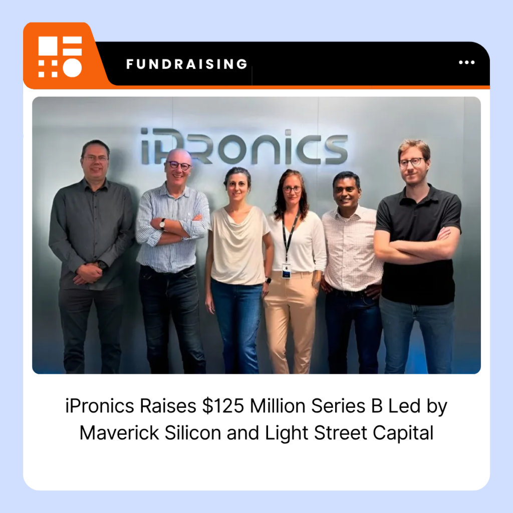 iPronics branding for its $125 million Series B funding announcement.