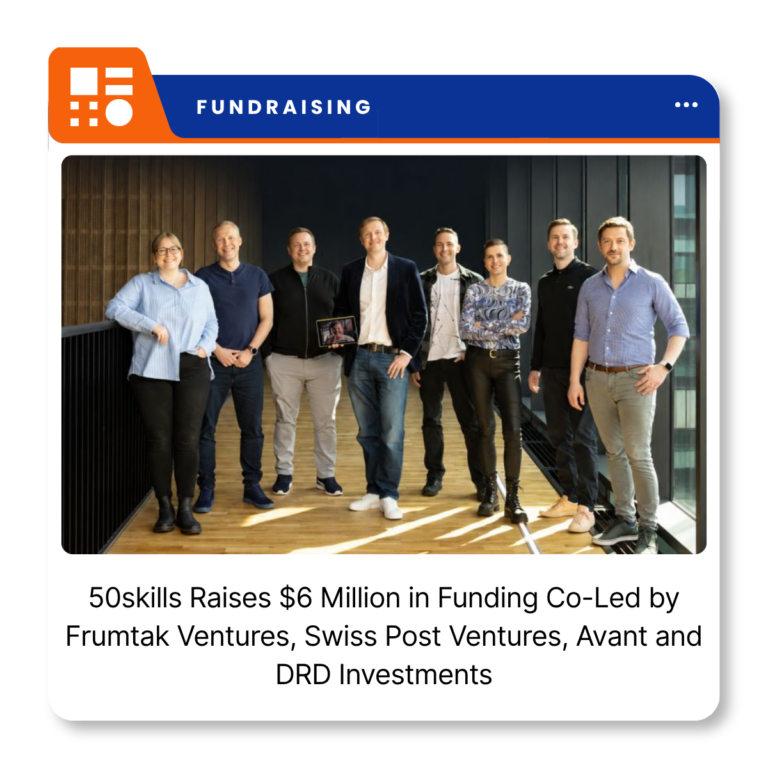 50skills branding representing the Icelandic HR workflow software company following its $6 million funding announcement.