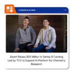 Albert Invent company logo representing the Oakland-based chemistry AI startup that raised $55 million in Series B funding led by TCV.