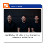 AlgoX2 branding for the data infrastructure company's $10 million seed extension announcement.