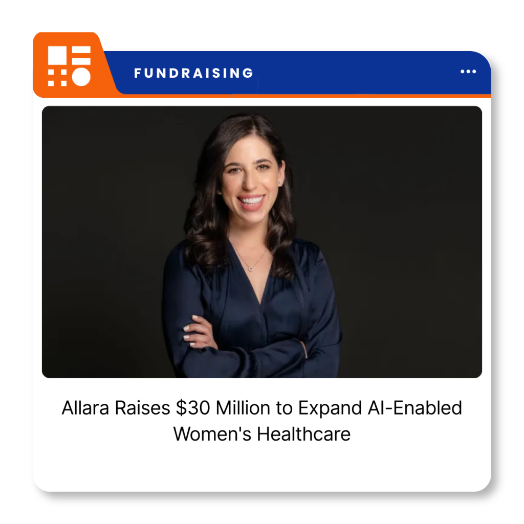Allara women's healthcare company logo representing the New York-based virtual care provider that raised $30 million in funding.