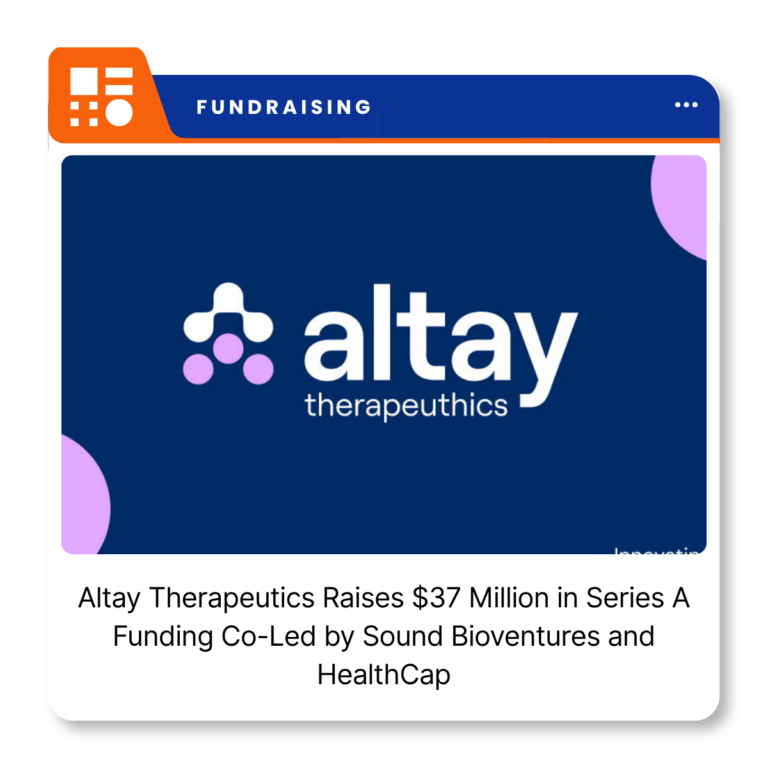 Altay Therapeutics logo representing the biotechnology company's $37 million Series A financing to advance its investigational FSHD treatment DX5057.