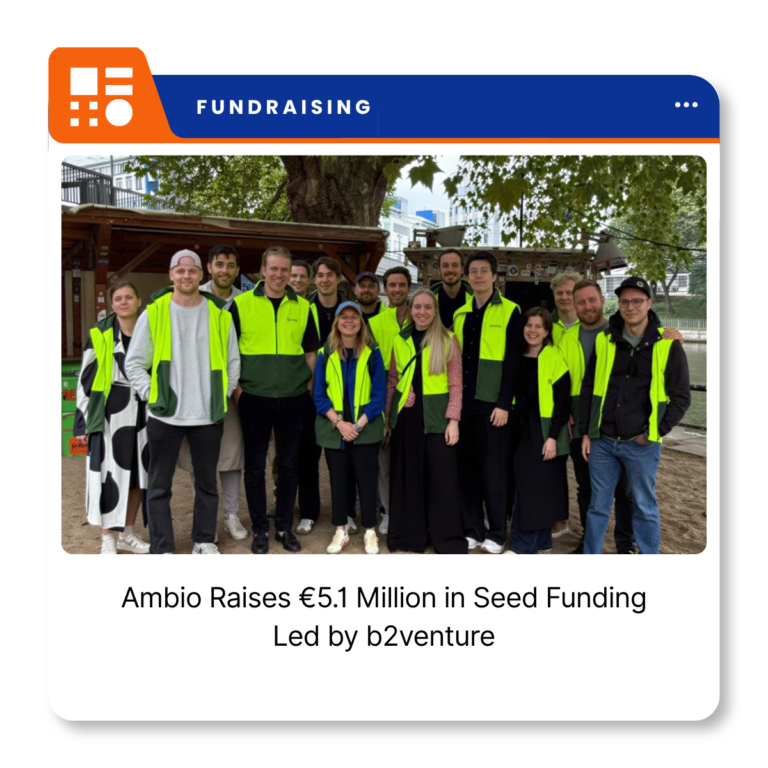 Ambio company logo representing the Helsinki-based recycled plastics procurement startup that raised €5.1 million in seed funding.