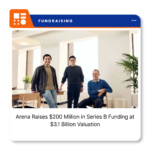 Arena AI company logo representing the San Francisco-based AI evaluation platform that raised $200 million in Series B funding.