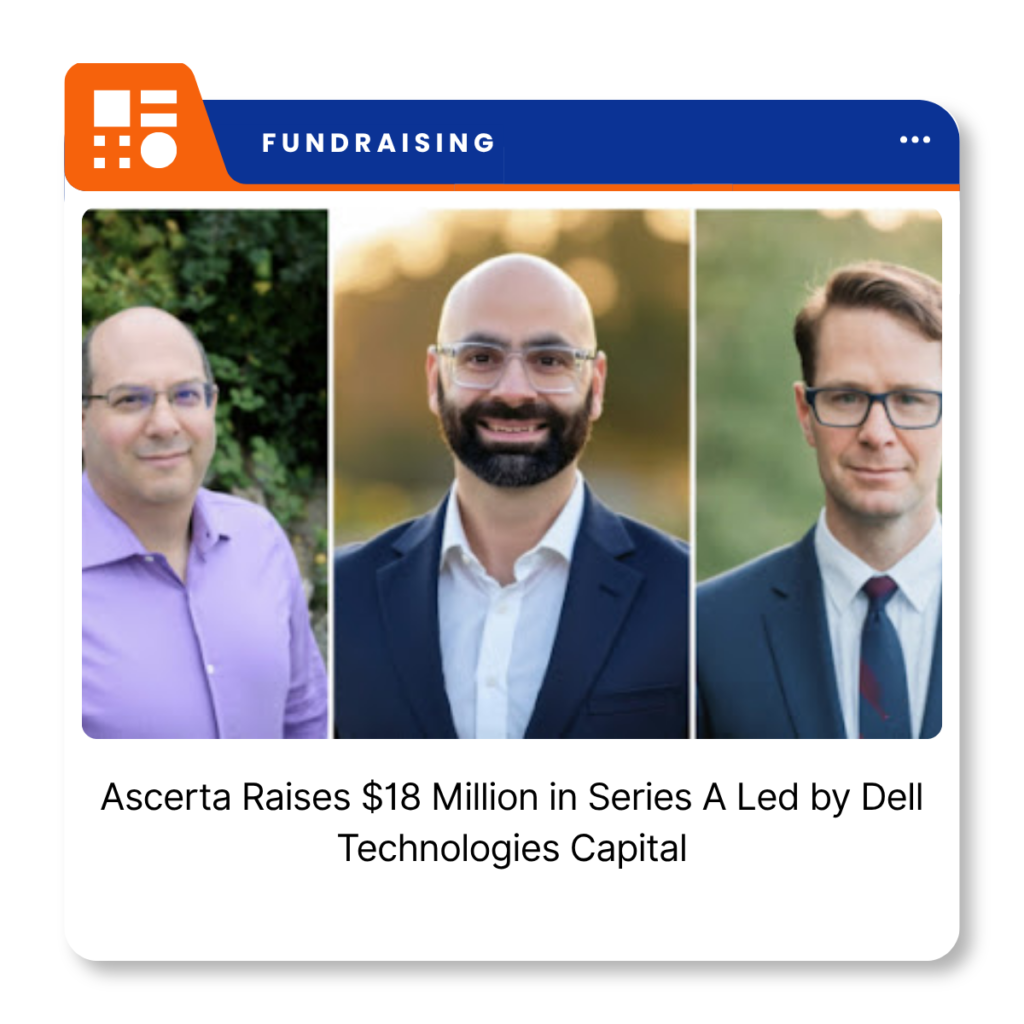 Ascerta logo representing the enterprise AI management company following its $18 million Series A funding announcement.
