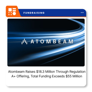 Atombeam Technologies logo representing the US-based AI and data technology company that raised $18.3 million through a Regulation A+ offering.