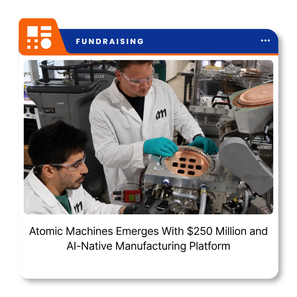 Atomic Machines Matter Compiler manufacturing system and PrimeSwitch electromechanical power relay.