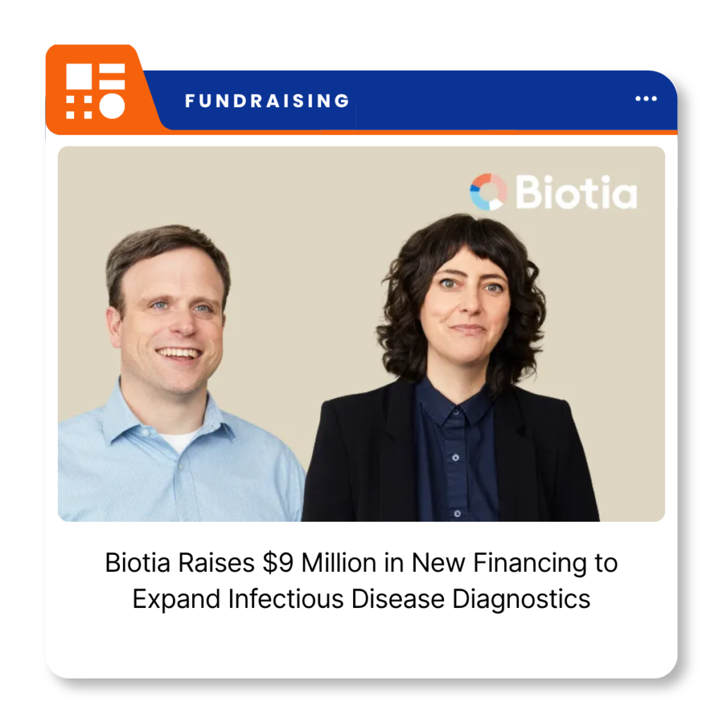 Biotia logo for the New York-based clinical metagenomics and infectious disease diagnostics company.