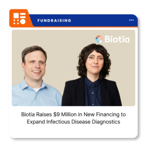 Biotia logo for the New York-based clinical metagenomics and infectious disease diagnostics company.