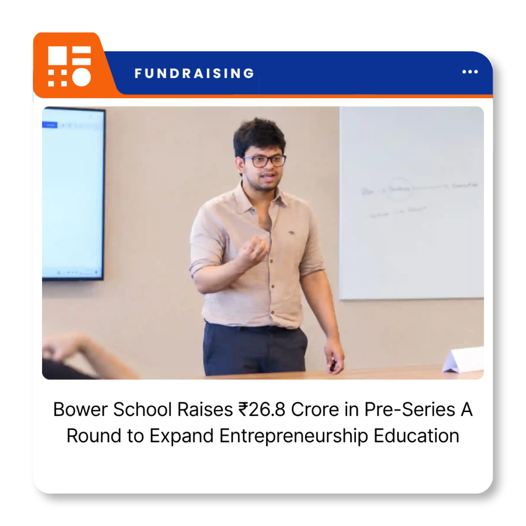 Pavan Allena, founder and CEO of Bower School of Entrepreneurship, which raised ₹26.8 crore in pre-Series A funding.
