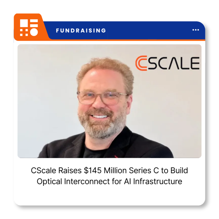 CScale branding representing the Palo Alto company developing optical interconnect technology for AI infrastructure.
