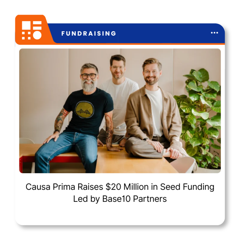 Causa Prima company logo representing the fintech startup's $20 million seed funding announcement.