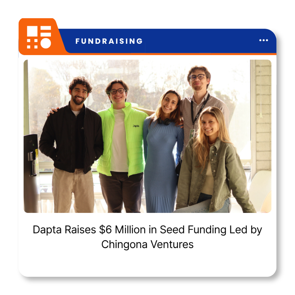 Dapta company logo representing its $6 million seed funding announcement led by Chingona Ventures.