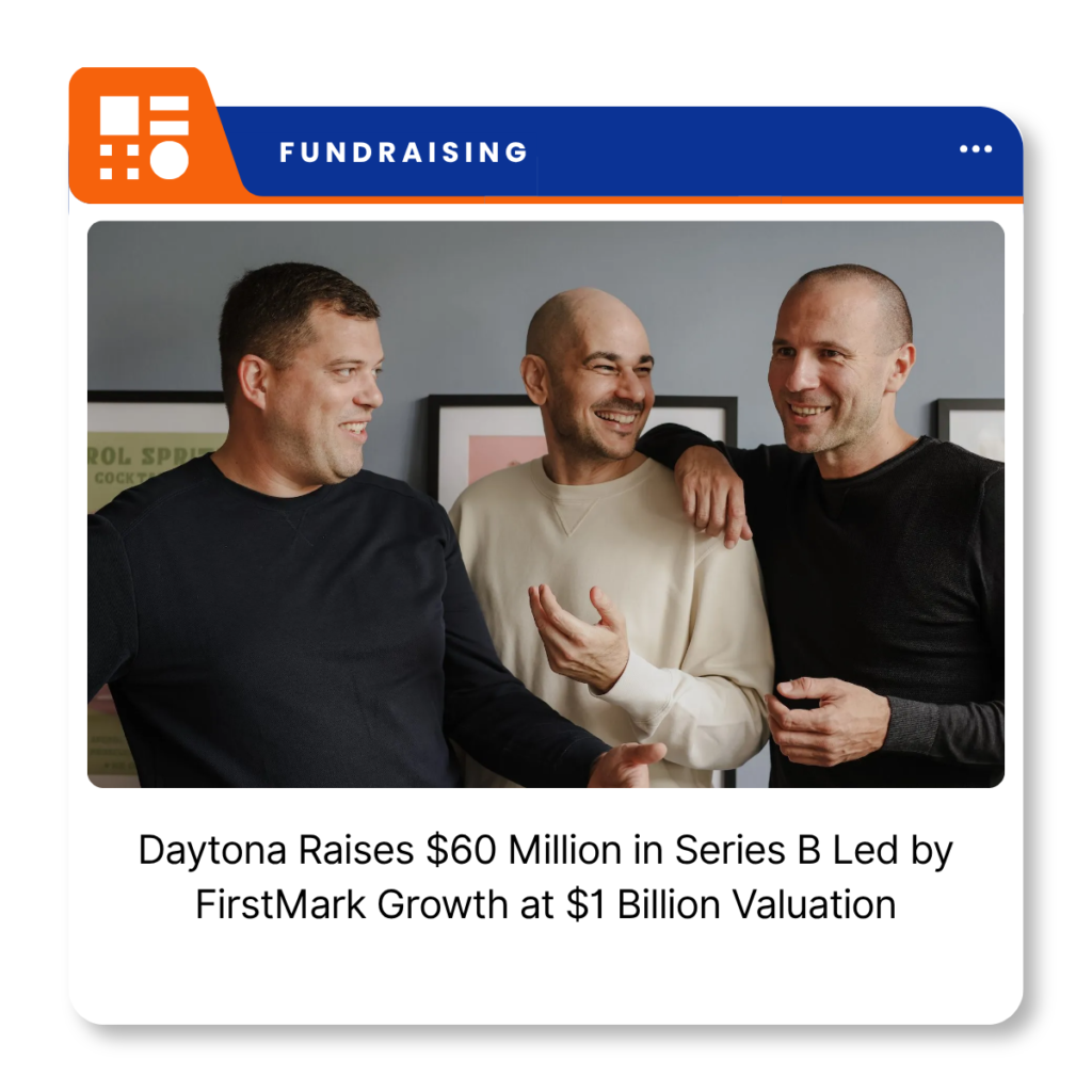 Daytona logo representing the AI infrastructure company following its $60 million Series B funding announcement.