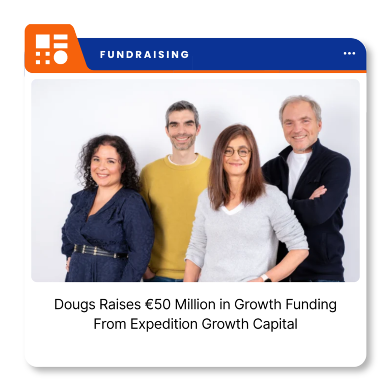 Dougs company logo representing the French digital accounting platform following its €50 million growth funding announcement.