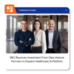 Dr. Gege Gatt of EBO with Harietta Eleftherochorinou and Lampros Kourtis of Olea Venture Partners following the investment announcement.