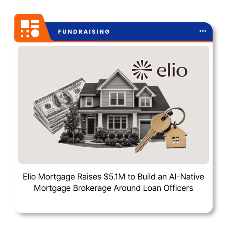 Elio Mortgage branding representing the AI-native mortgage company following its $5.1 million pre-seed funding announcement.