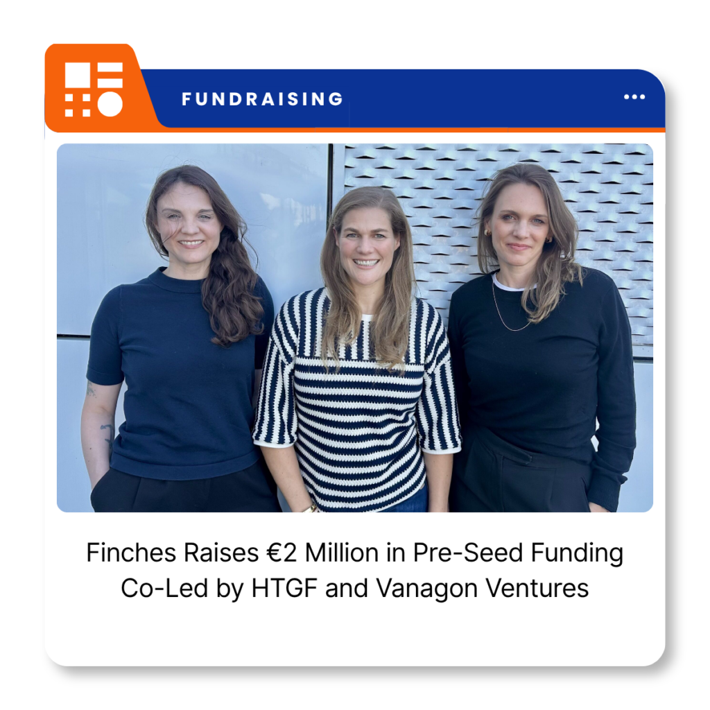 Finches co-founders Dr. Stefanie Glenn, Catharina van Delden and Alexandra Vázquez Bea, whose German agritech startup raised €2 million in pre-seed funding.