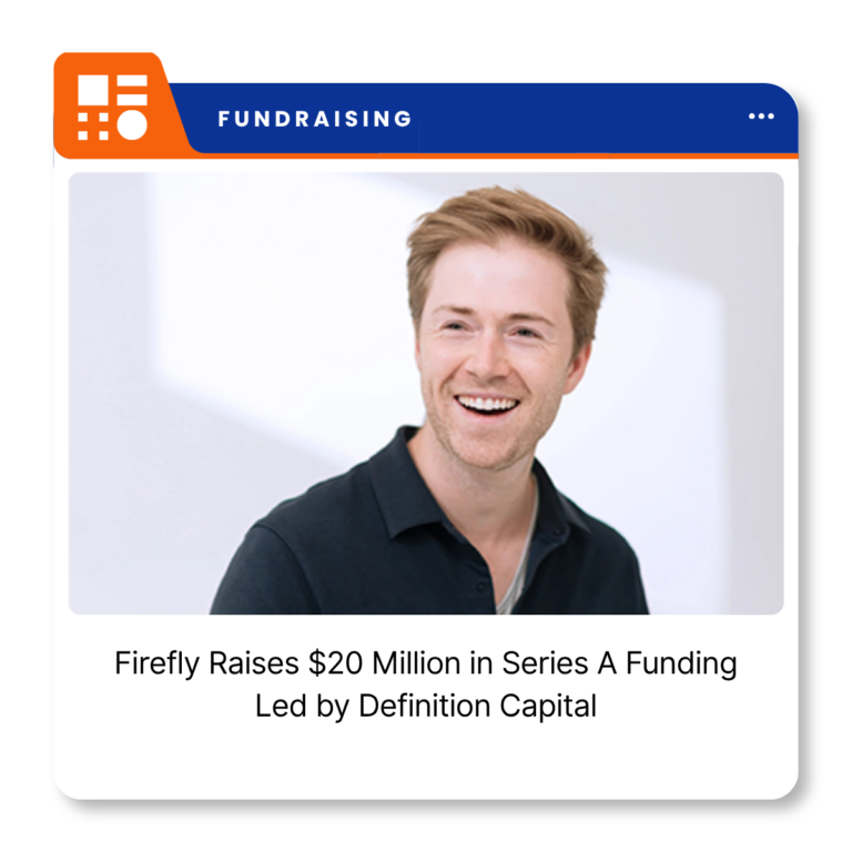 Firefly logo representing the New York-based physical AI safety company that raised $20 million in Series A funding.