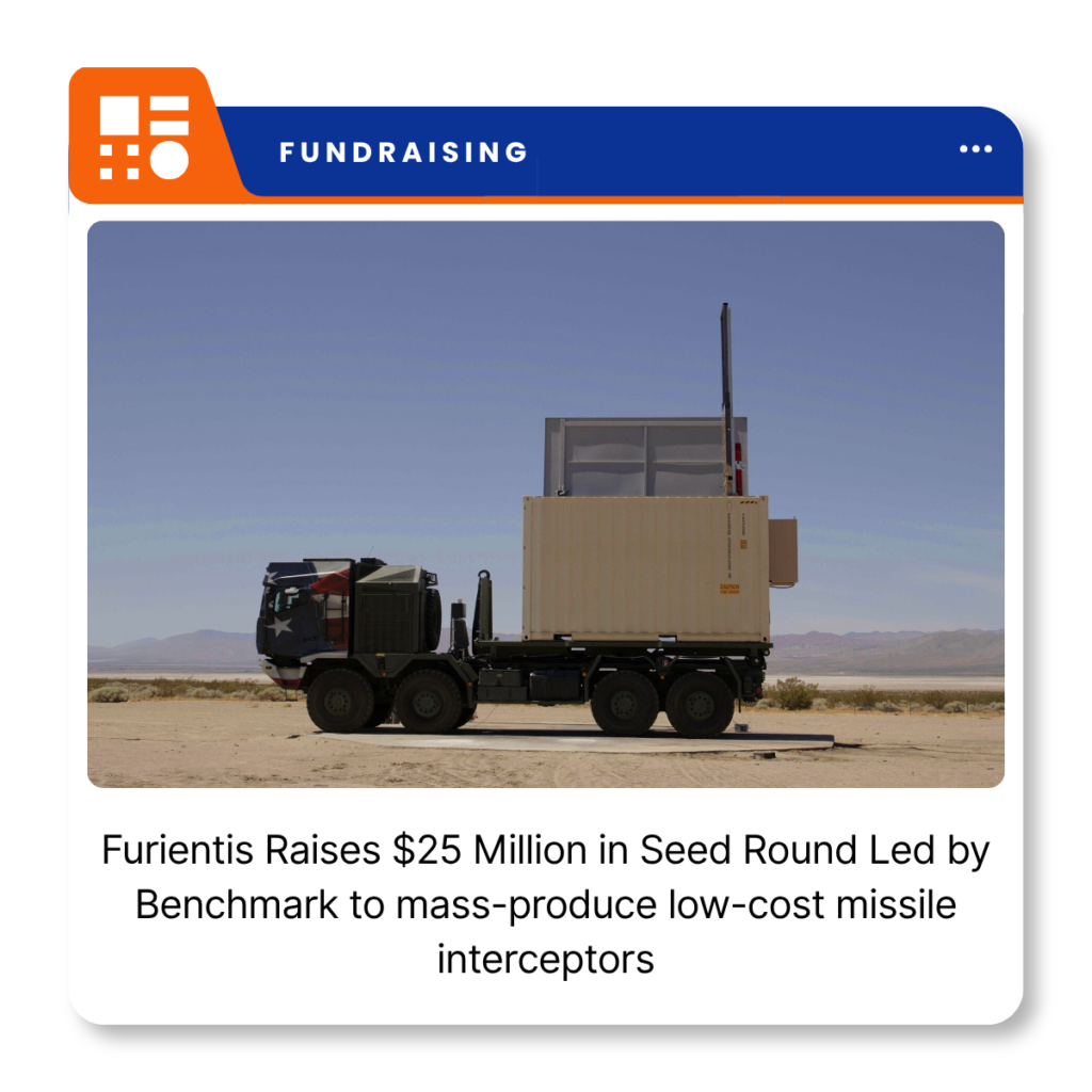 Furientis interceptor missile system undergoing testing at a test range.