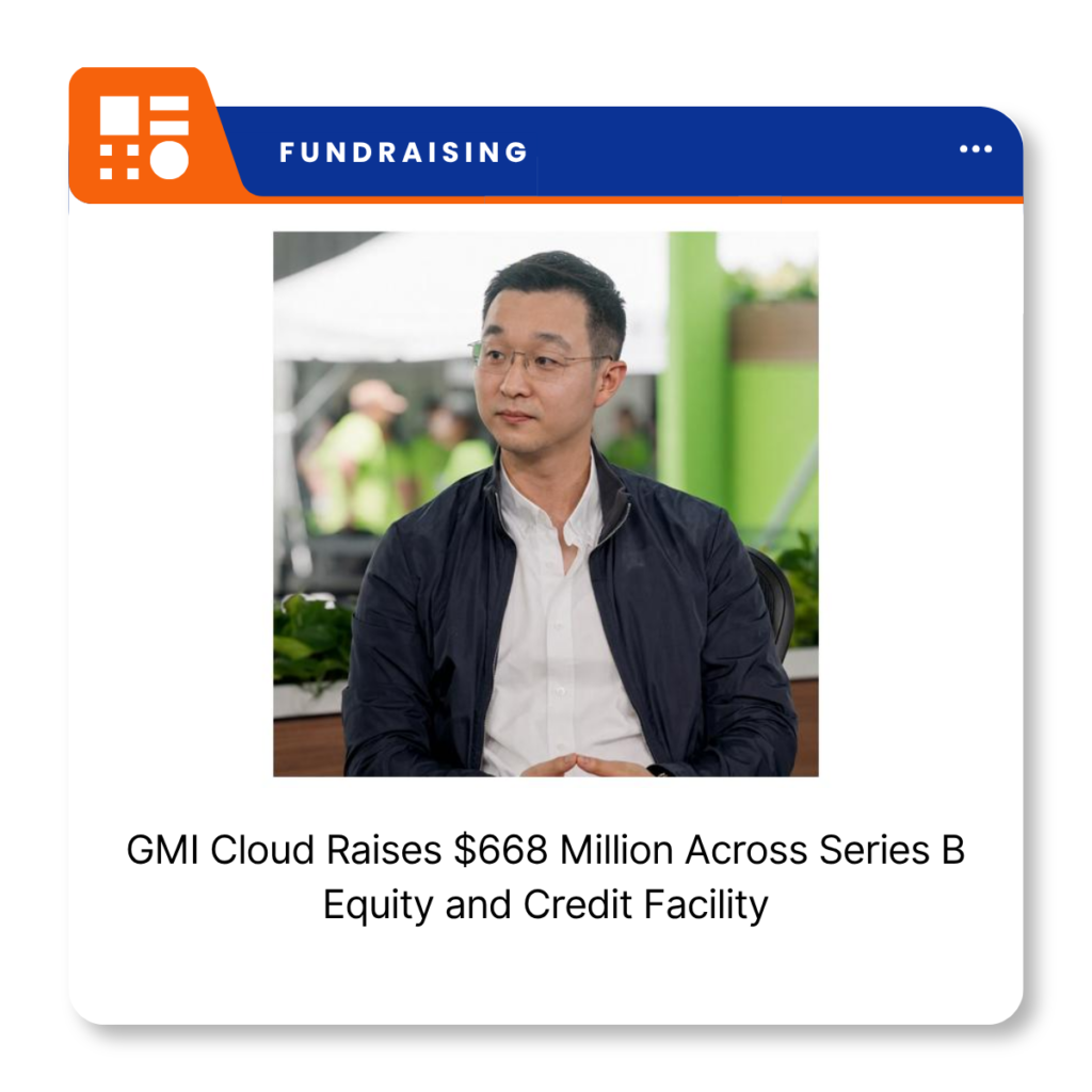 GMI Cloud branding representing the company's $668 million financing announcement.