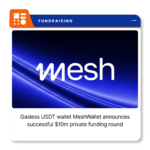 MeshWallet logo displayed with the company’s self-custodial USDT wallet interface for TRON.
