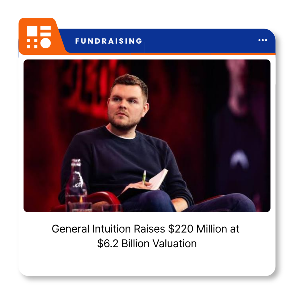 General Intuition branding for the AI startup developing action models and world models.