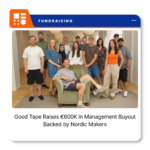 Good Tape logo representing the Copenhagen-based AI transcription company following its funding from Nordic Makers.